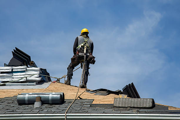 Professional Gutter Installation technician working in Michigantown, IN